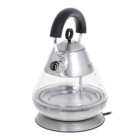 Adler | Kettle | AD 1282 | Electric | 1850 W | 1.5 L | Glass/Stainless steel | 360° rotational base | Inox - 5